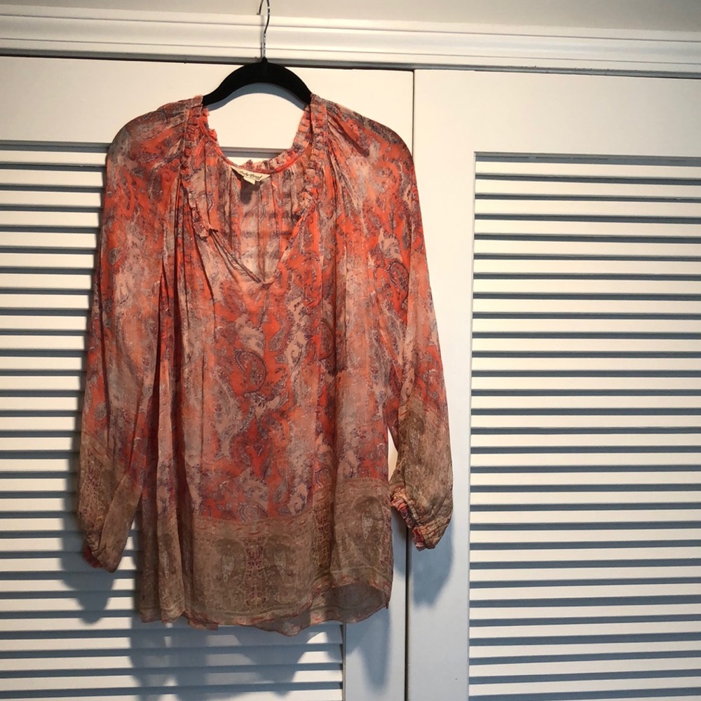 Beautiful sheer tunic Lucky Brand